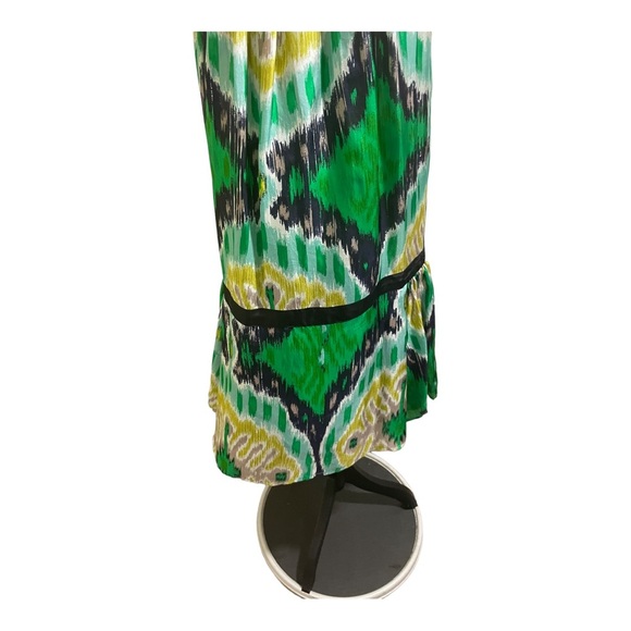 Roberta Freymann silk drop waist dress pattern colorful square neckline. Size XS - Picture 4 of 11